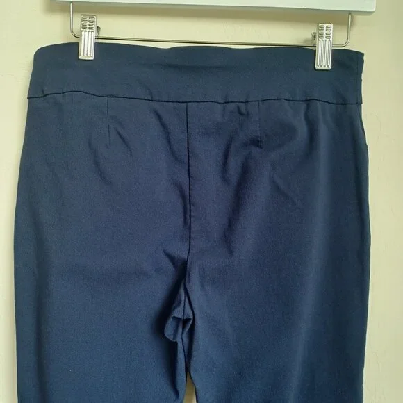 Chicos Pants Perfect Stretch Pull On Navy Blue Womens size Small Short - Picture 5 of 7